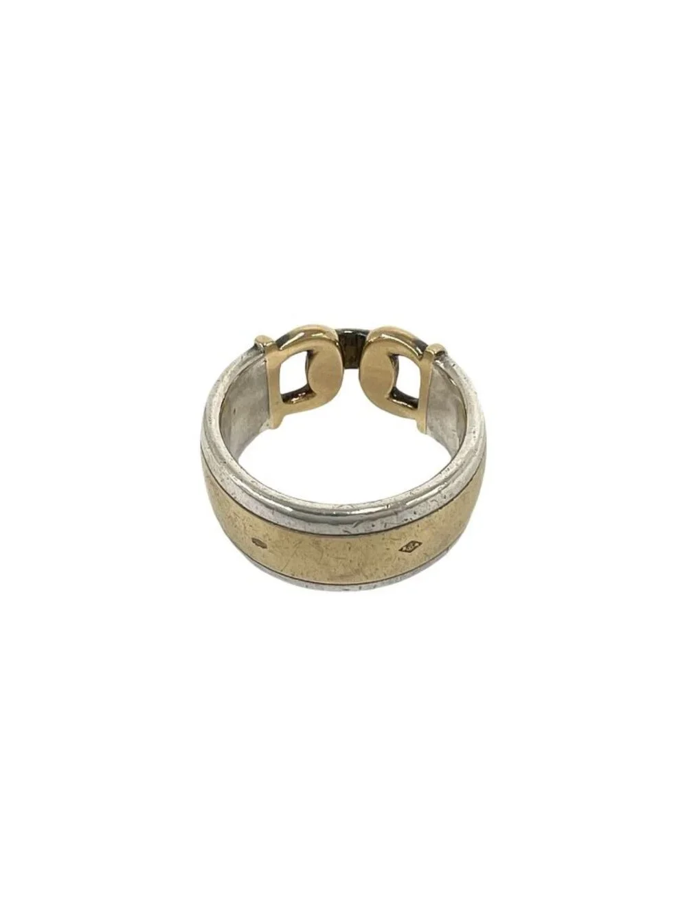 Hermes Box with Case Montevideo Ring 925 Sterling Silver Gold 18K